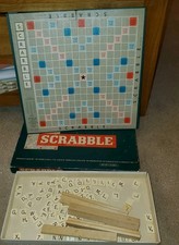Scrabble 1955 Spears Games Vintage Rare Wooden Tile Racks Board Game Complete