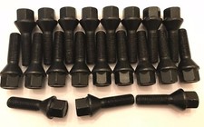 20 X M12X1.5 55mm LONG BLACK