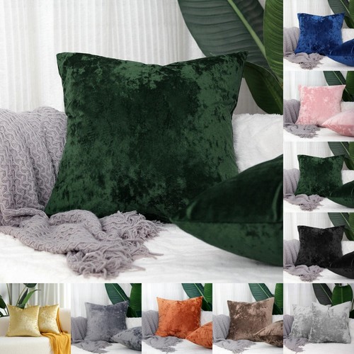 Crushed velvet cushion covers - crushed,