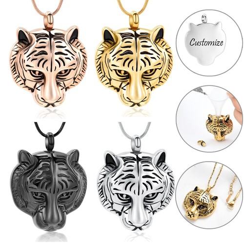 Tiger head urn necklace for - necklace,