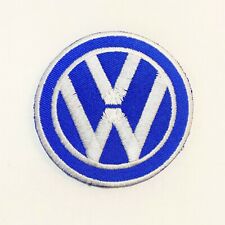 VW CAR ROUND BLUE LOGO BADGE/PATCH IRON/SEW EMBROIDERD BADGE