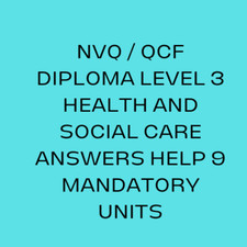 NVQ / QCF DIPLOMA LEVEL 3