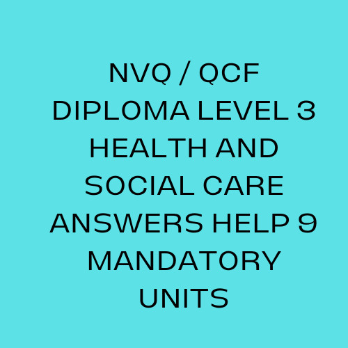 Nvq qcf diploma level 3 - qcf,