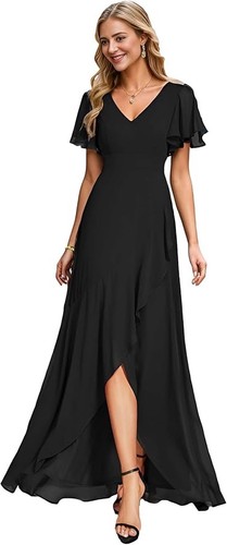 Womens black chiffon maxi - womens,