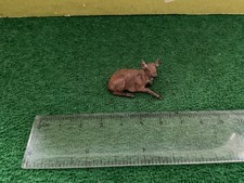 Vintage Britains Era Lead Zoo. A Lying Down Red Deer. 1/32 Scale.