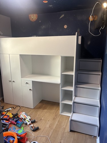 Cabin bed with mattress - bed,