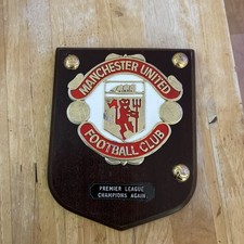 Man United Wooden Crest Plaque