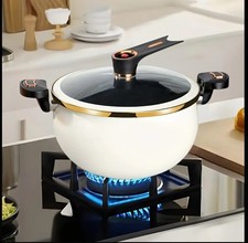 8L Cast Iron Stew Pot Camping Cooking Pot Fireplace Stockpot Camping Pan UK