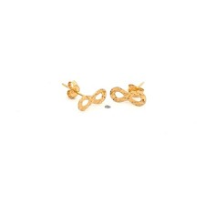 18K Saudi Gold Earrings Stud