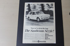 Original 1960s magazine advert: SUNBEAM IMP SPORT frame-ready wall-art 