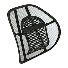 Chair Back Support Seat Sit Tight with Positioning Strap and Mesh Lumbar Grill