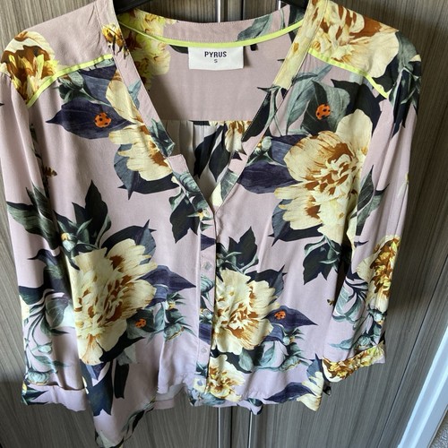 Pyrus silk floral - shirt, s