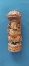 Ganesha vintage 6 inch  wooden figure 