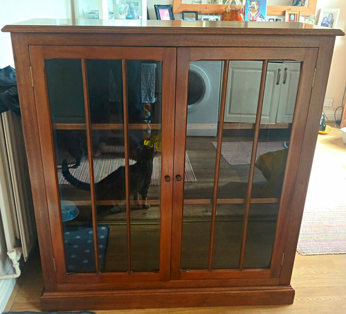 Wood glass brown - glass, display