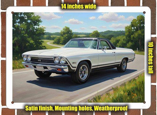 Metal sign 1968 chevrolet el - chevrolet,