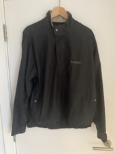 Footjoy Dryjoys Mens waterproof Golf jacket Size M Black 1/2 Zip Long Sleeve