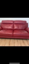 Harveys Genoa Double 3 Seater Sofa In Red/Maroon - Sofa Set - Collections Only