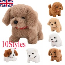 Electronic Robot Dog Lifelike Walking Barking Wagging Tail Puppy Plush Toy Gift