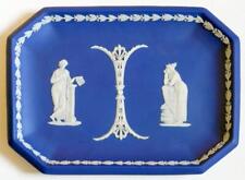 ANTIQUE  19TH C (WEDGEWOOD) DARK BLUE (JASPERWARE) TRAY WITH CLASSICAL FIGURES