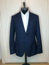 Lovely Hackett 100% Wool Hopsack Checked Jacket BNWOT RRP £500 Working Cuffs