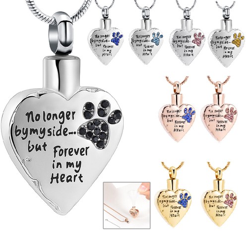 Crystal paw print - heart, pet