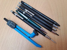 Job lot Bundle vintage Platignum & Other engineering Mechanical pencils & points