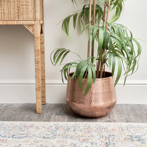 Large round copper patterned - round,