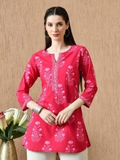 Indian Women Pink & White Pure