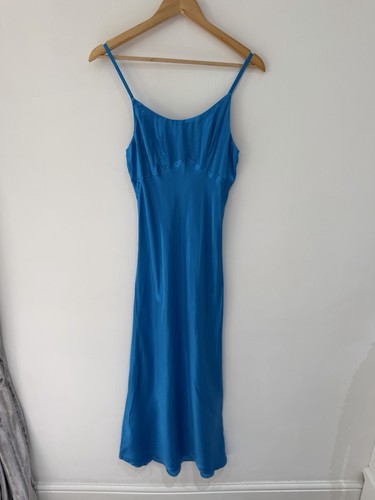 Primark blue satin - primark, dress