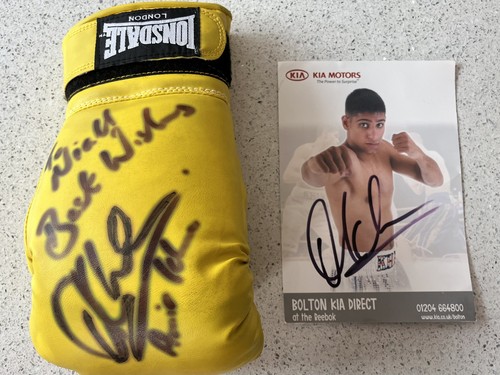 Amir khan signed lonsdale - signed,
