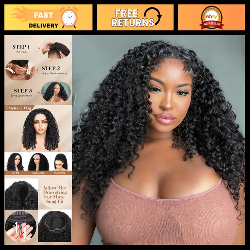 Kinky curly half wig 200 - half,