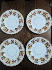 4 X Vintage Salisbury China Floral Side Plates