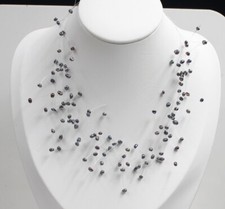 Soft light Missing friendship Babysbreath 100% really FW pearl necklace black 2