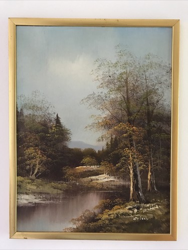 Beautiful forest river scene - forest,