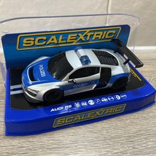 Scalextric Car - C3374 Audi R8 Police Car - Used VGC Working