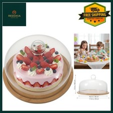 Elegant Clear Glass Dome Cake