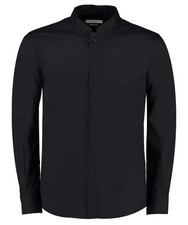 Black - Mandarin collar shirt