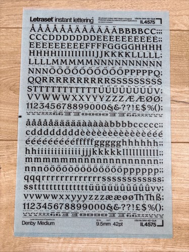 Letraset rub transfer - rub,