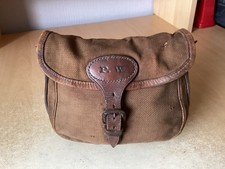 VINTAGE CANVAS & LEATHER CARTRIDGE BAG. NO MAKER’S MARK BUT GOOD QUALITY.