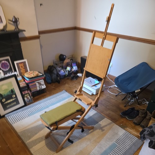 Wooden folding donkey easel - wooden,