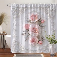 Pink rose white lace - rose,