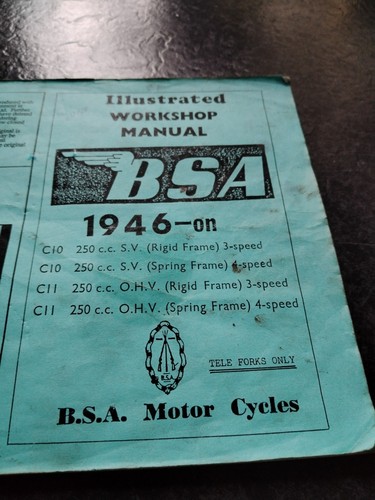 Workshop manual bsa c10 c11 - manual, @