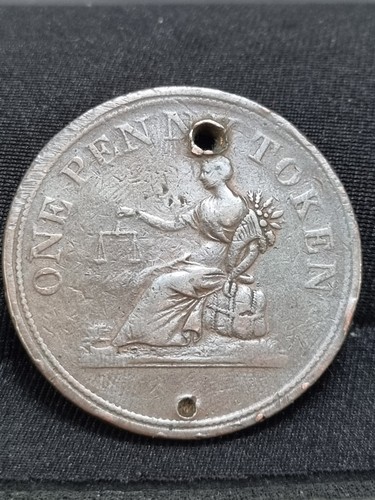1812 one penny token lower - penny,