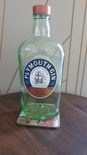 Empty gin bottle - empty, plymouth