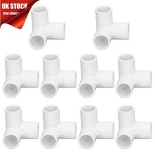 10/20PCS 3-Way 20mm Elbow PVC
