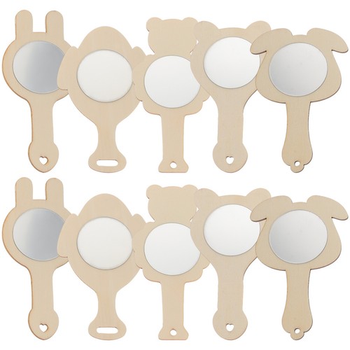 Pcs small wooden - 10, mirrors