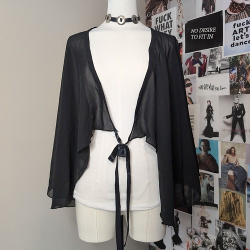 Black sheer chiffon ballet - sheer,