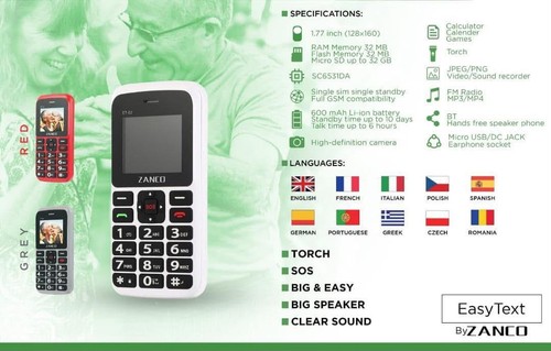 Zanco easytext senior - easytext,