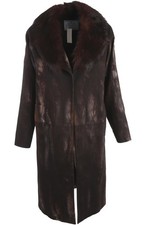 PRADA BROWN COTTON COAT IT 42