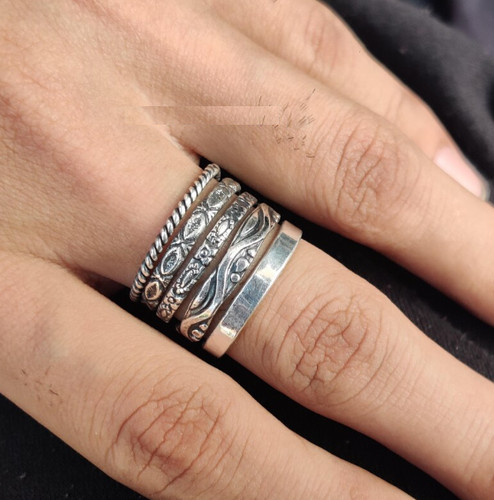 Handmade sterling silver - sterling, wide